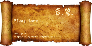 Blay Mara névjegykártya